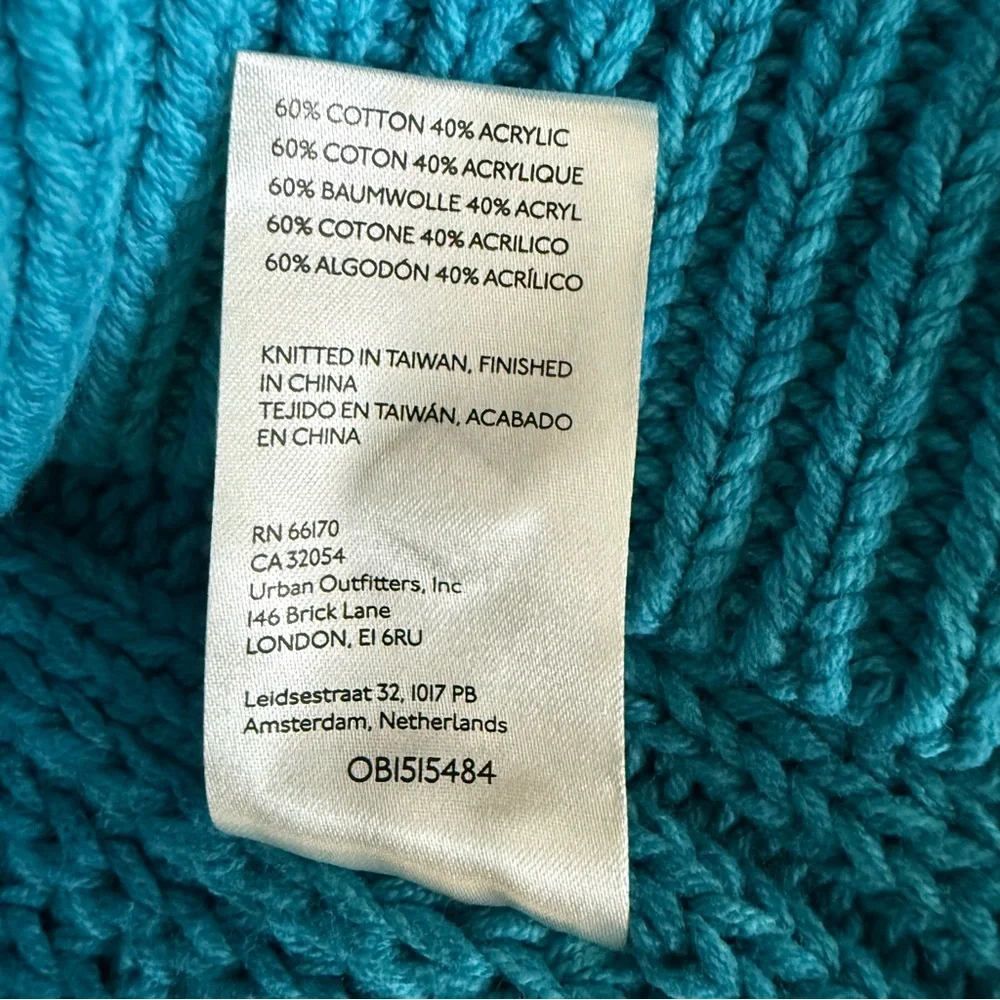 Free People Bell Song Pullover Sweater Teal Blue - Size S